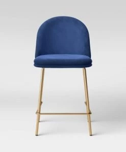 Nils Brass Base Counter Height Barstool - Project 62™ Navy Blue -Project 62 Shop GUEST 087abcf9 fe37 4412 ae18 2200ecae8272