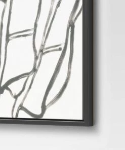 24" x 30" Botanical Sketch Framed Wall Canvas White/Black - Project 62™ -Project 62 Shop GUEST 0c109287 f91e 48df 8293 455d87642c59