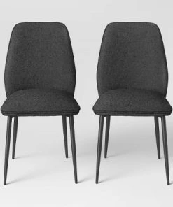 2pk Candelaria Upholstered Dining Chairs - Project 62™ Dark Gray -Project 62 Shop GUEST 1280ab6f 9287 4765 82e8 e227e0a565d3