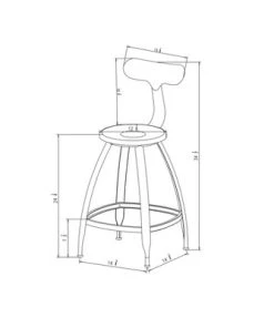 Seidler Architect Industrial Counter Height Barstool Black - Project 62™ -Project 62 Shop GUEST 1826fd44 b2f5 4927 8d9a b4327fda6910