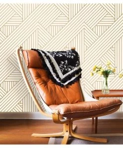 Metallic Ribbon Peel & Stick Wallpaper Gold/Ivory - Project 62™ -Project 62 Shop GUEST 18ce8d36 8cb4 46c3 ab92 4a85a223a583