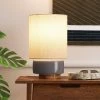 Ceramic Table Lamp with Wood Base - Threshold™