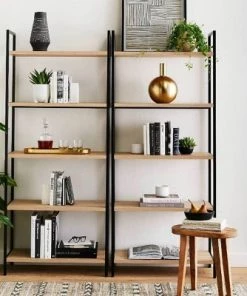 Threshold Functional Bookcase with Storage Shelves Collection