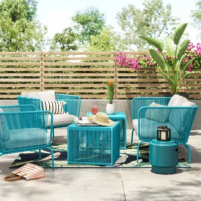 Fisher Patio Loveseat - Blue-Green - Project 62™ -Project 62 Shop GUEST 6bb9c713 2468 4e51 b0b3 6a1faa18912e 1