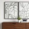 24" x 30" Botanical Sketch Framed Wall Canvas White/Black - Project 62™