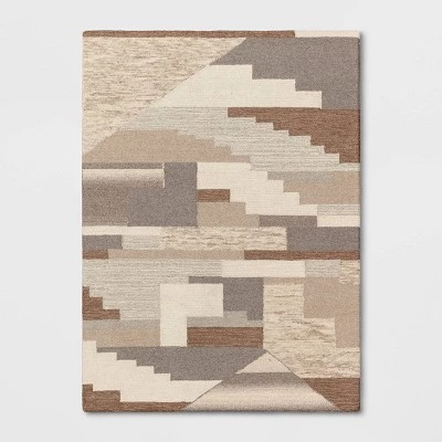 Fairwood Hand Tufted Wool Color Block Area Rug Natural - Project 62™ 4 Fairwood Hand Tufted Wool Color Block Area Rug Natural - Project 62™ - Image 4