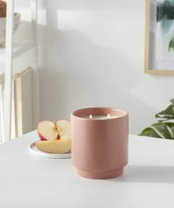 14oz Matte Ceramic Candle Red Bamboo & Apple Red - Project 62™