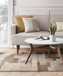 Fairwood Hand Tufted Wool Color Block Area Rug Natural - Project 62™