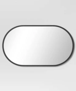 16" x 28" Metal Oval Pill Mirror - Project 62™ Black -Project 62 Shop GUEST cc531925 c13b 4cfa 80fd 0123068e7aaa