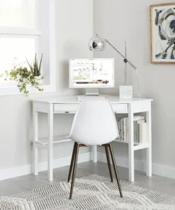 Southern Enterprises Modern Corner Desk & Décor Home Office Ideas - Project 62™