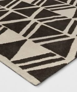 Microplush Geo Knitted Area Rug - Project 62 Light Gray