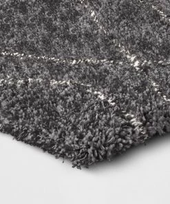 Diamond Patterned Shag Woven Rug - Project 62™ Gray