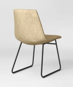 2pk Bowden Faux Leather and Metal Dining Chairs Natural - Project 62™ -Project 62 Shop GUEST ef2ca4e5 bef3 444a 9fd7 aa019251f24d