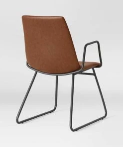 2pk Bowden Dining Chair with Arms Caramel Faux Leather - Project 62™ -Project 62 Shop GUEST f262c859 ea45 42df 993a 776aeccbbfde